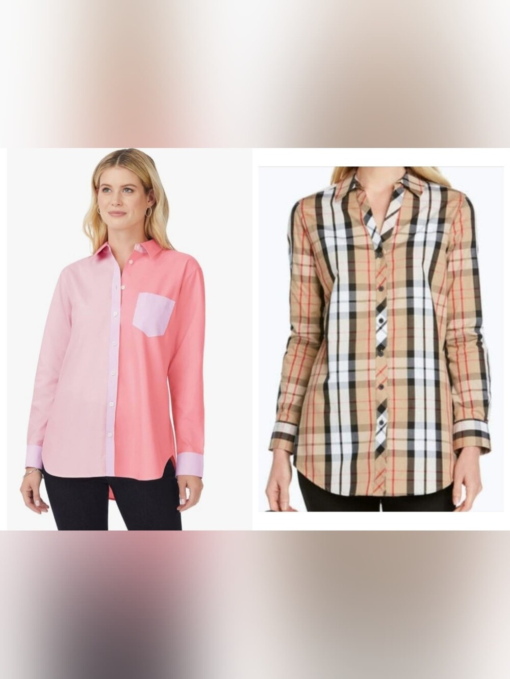Foxcroft NYC Button-Down Shirt Bundle Size 10 – Plaid NWT + Colorblock